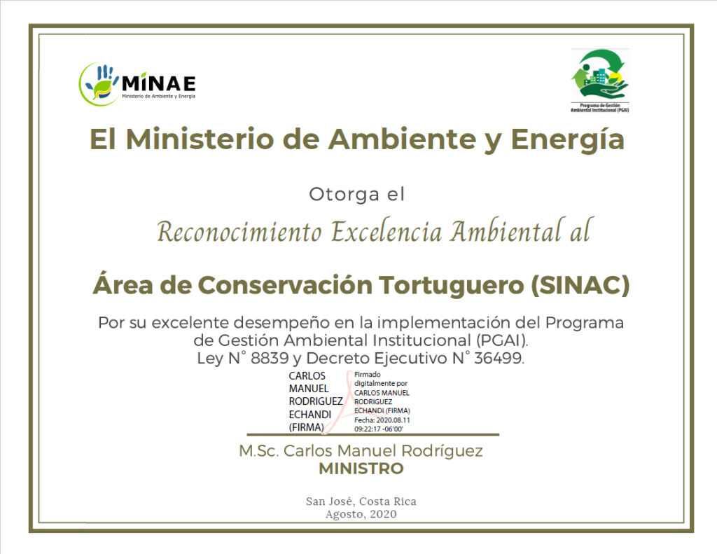 Reconocimiento a la excelencia ambiental